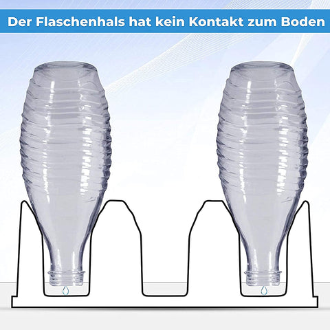 SodaClean® Premium 3er Flaschenhalter für Sodastream Kunststoff Hochglanz weiss - Sodaclean